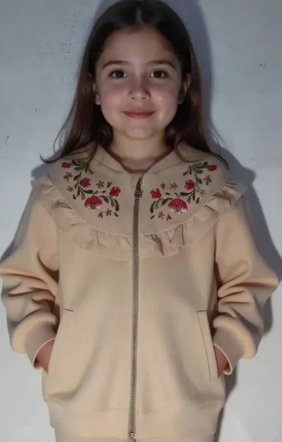 سویشرت دخترانه طرح گلچین