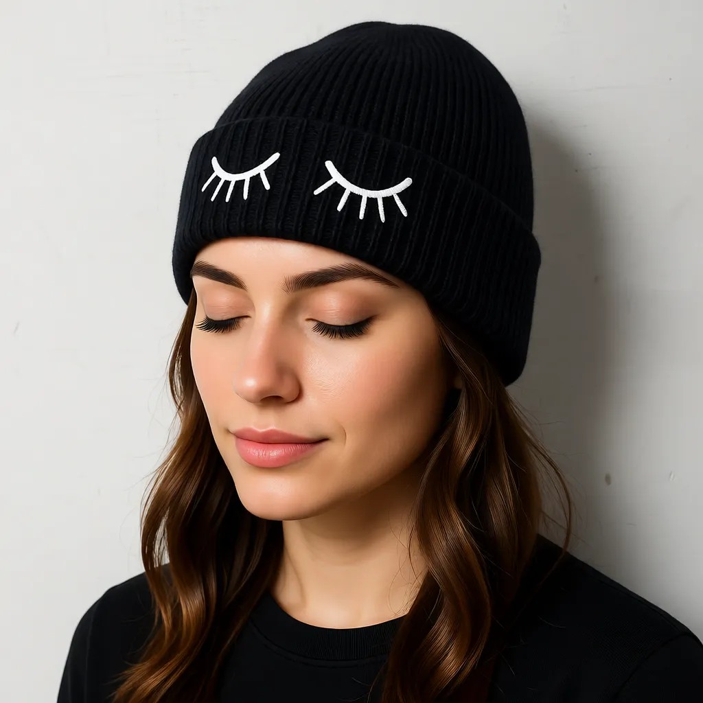 کلاه بافت گلدوزی چشم